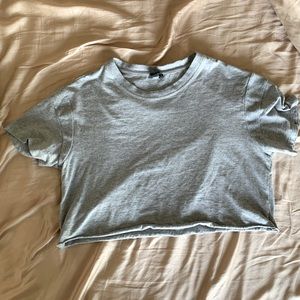 Grey Volcom Crop Tee